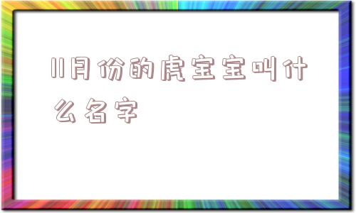 11月份的虎宝宝叫什么名字